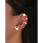 5pcs Butterfly Decor Earrings Set