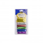 Bazic Primary Color Glitter Pack ,(2G) 6Pcs