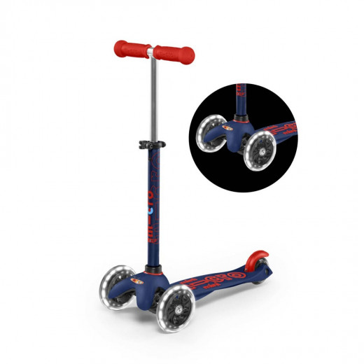 Mini Micro Deluxe LED Scooter, Navy Blue