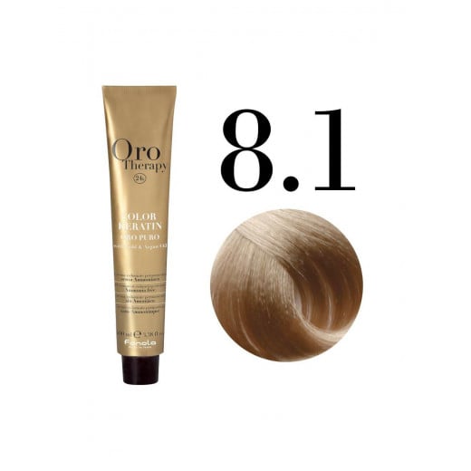 Fanola Oro Puro Hair Coloring Cream, light blonde Ash no. 8.1