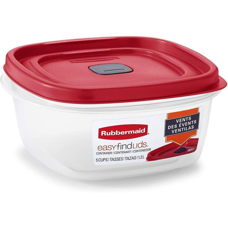 Rubbermaid EasyFindLids Food Storage Container, 1.2 L | Kitchen | Kitchen Organization | Food Storage