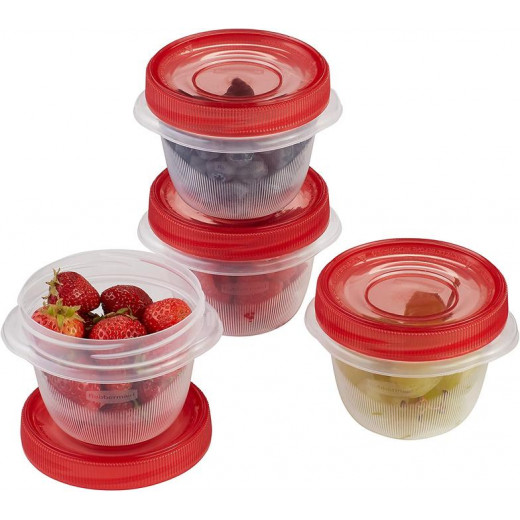 Rubbermaid Takealongs Small Twist & Seal Food Storage Container, 284 ml (4 Pack)