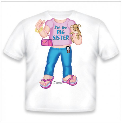 Just Add A Kid Sister Big Youth Small T-shirt