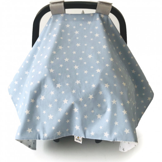 Babymiss Stroller & Car Seat Cover, Blue & Grey