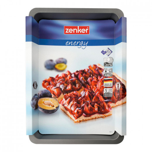 Zenker "Energy" Plum Cake Tray, Silver, 42X29X4 cm