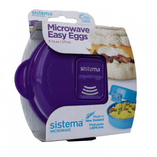 Sistema To Go Microwave Egg Cooker Easy Eggs, 270 ml - Purple