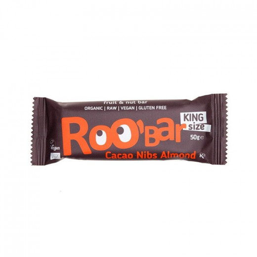 Dragon Superfoods Organic RooBar Cacao Nibs Alomnd 50g