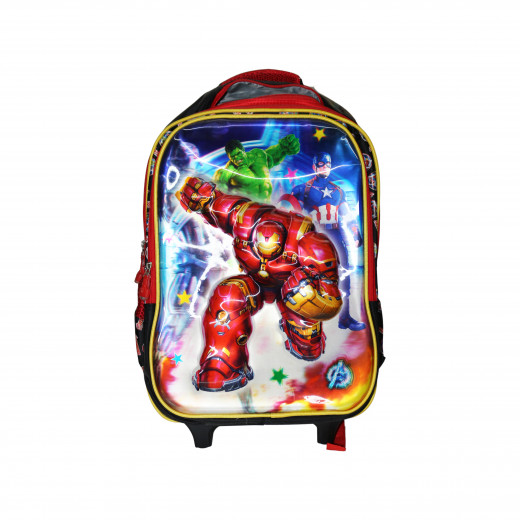حقيبة ظهر مدرسية للأطفال من مارفل أفنجرز ، تصميم أحمر وأزرق, 43 سم