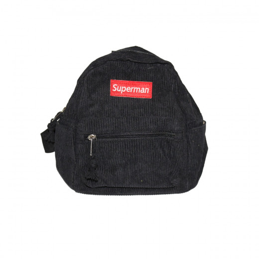 SuperMan Fashionable Bag Pack , Black, 20*29 cm