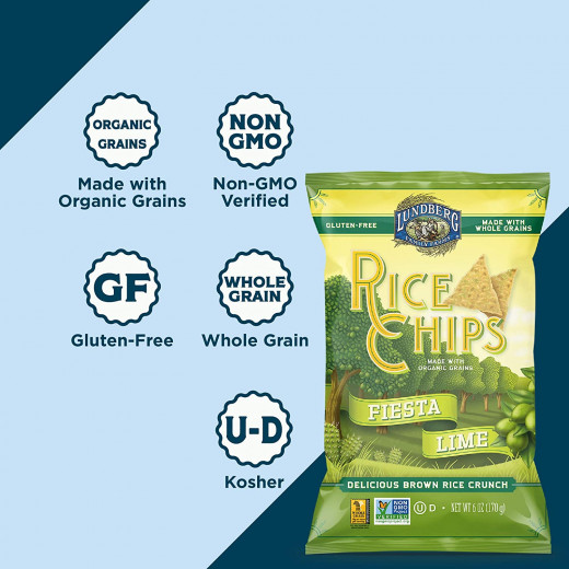 Lundberg Organic Rice Chips Fiesta Lime / Dis 170g
