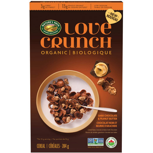 Natures Path Organic Love Crunch Dark Choco &Peanut Butter 284g