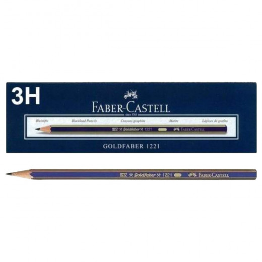 Faber Castell Graphite Pencil Goldfaber 1221, 3H one piece