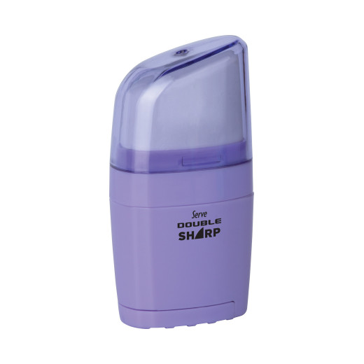 Serve Double Sharp Sharpener & Eraser - Purple