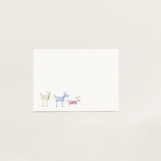 صندوق بطاقات للملاحظات بتصميم الكلاب الملونة