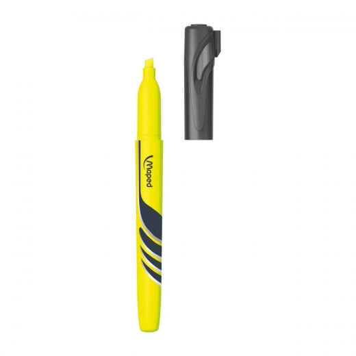 قلم ماركر فسفوري طويل من مابد ، اصفر
