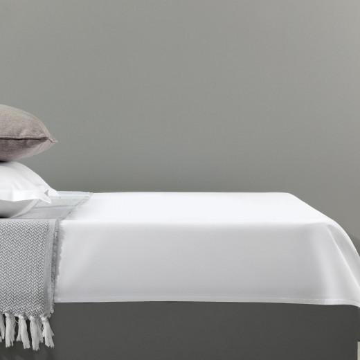 Madame Coco Dorothy Double Ranforce Bed Sheet - White
