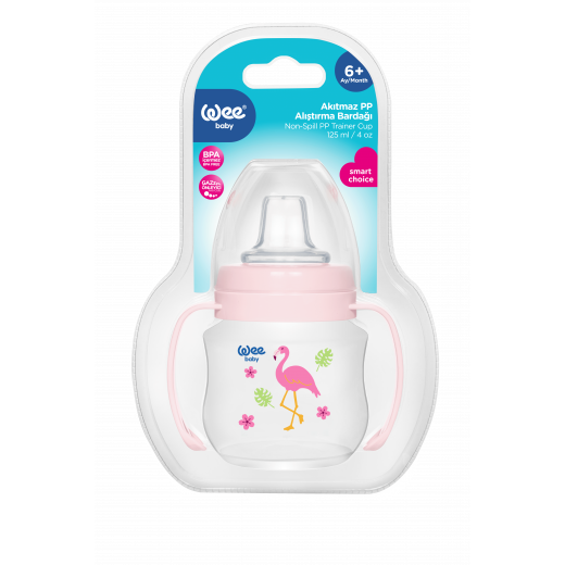 Wee Baby Non-Spill Cup With Grip 125 ml, Pink
