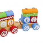 ألعاب قطارخشبية تعليمية  أي بي سي للأطفال