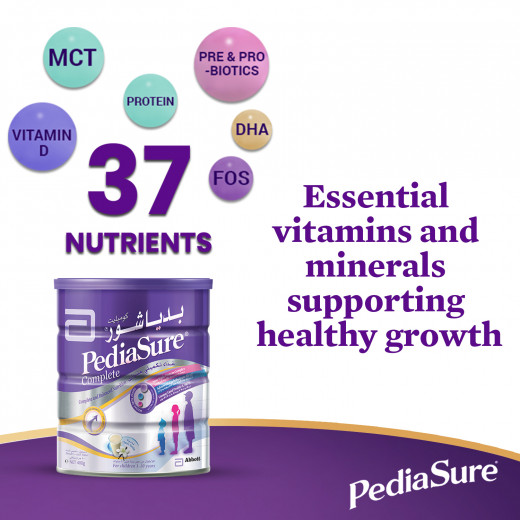 Pediasure Complete Nutrition Milk Powder, 400 Gram, Honey Flavor, 4 Packs