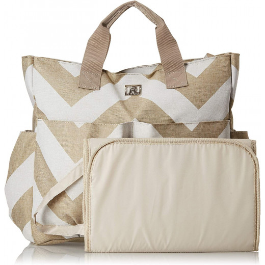 RYCO Sorrento Maternity Bag - Cream & White
