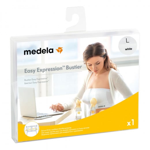 Medela Easy Expression Bustier- Size Large ( White )