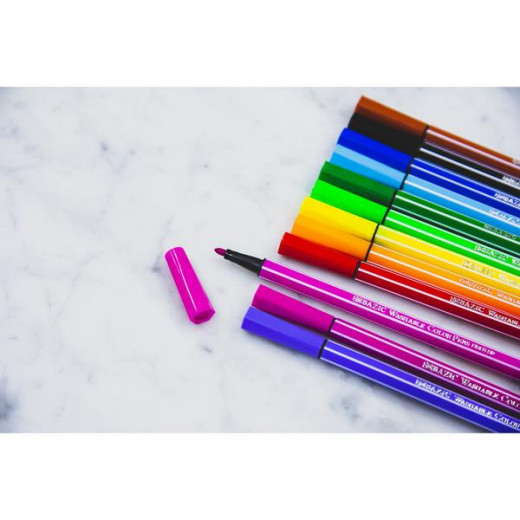 Bazic 12 Color Washable Fiber Tip Pen