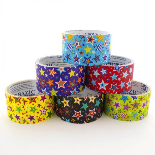 Bazic 1.88" X 5 Yards Star Series Duct Tape1 pk Assorted