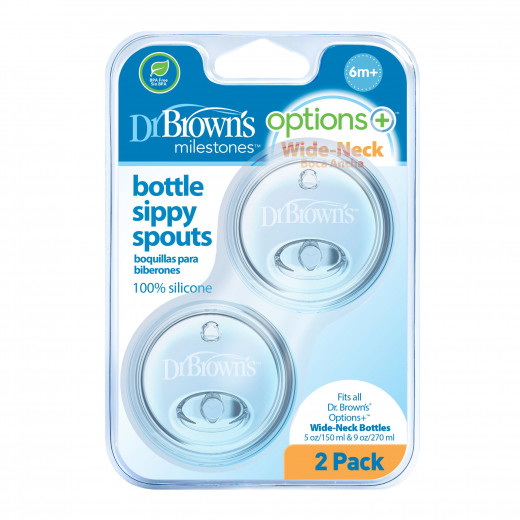 Dr. Brown's Wide-Neck Bottle Sippy Spout, 2-Pack