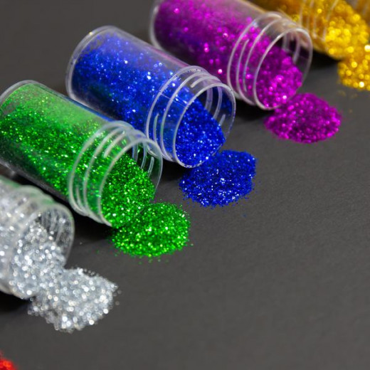 Bazic 4 Primary Color Glitter Shaker (8g)