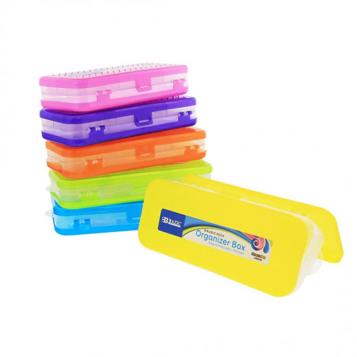 Bazic Plastic Pencil Case, Bright Color , 1 pk , Assorted