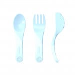 أدوات المائدة للاطفال +6 اشهر باللون الازرق من تويست شيك