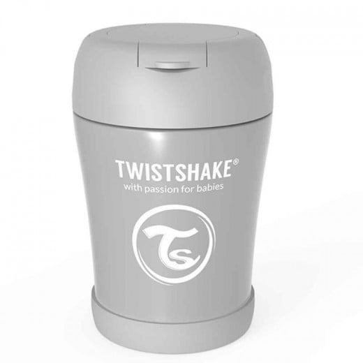 Twistshake Insulated Food Container 350ml Pastel Grey
