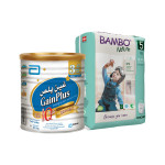 Gain Plus IQ Stage 3 - 900 g + Bambo Nature Pants Size 5 (12-18 Kg), 19 diapers