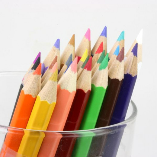 أقلام الرصاص الملونة الصغيرة من بازيك, عدد 24