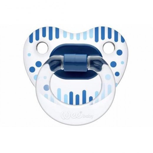 Transparent Patterned Orthodontic Soother No.3 , Navy Blue