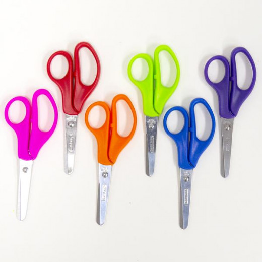 Bazic Blunt Tip School Scissors ,Assorted Colors