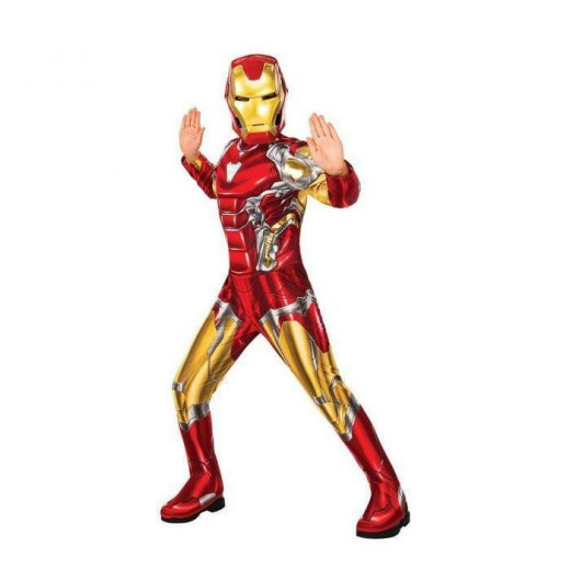 Iron Man Muscle Dress with Plastic Mask Costume Size Large