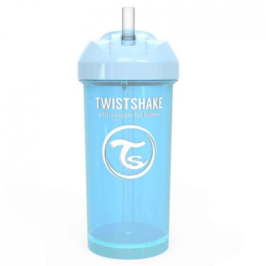 Twistshake Straw Cup 360 ml + 6 Months Pastel Blue