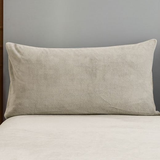 Nova home warm fit winter microfleece fitted sheet set, beige, twin size
