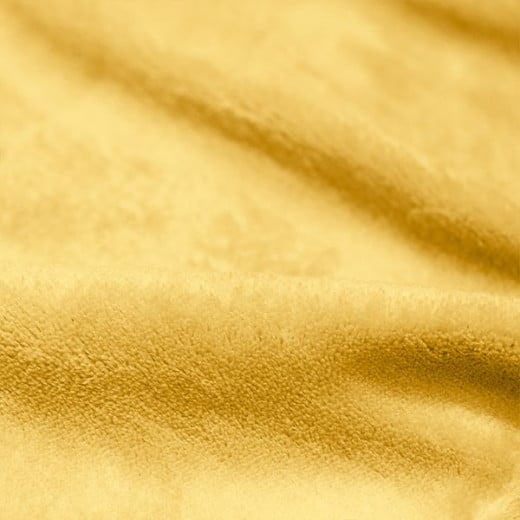 Nova home warmfit winter microfleece fitted sheet set yellow queen 3 pcs