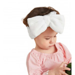 غطاء رأس لتجفيف الشعر من الألياف الدقيقة للأطفال ، بتصميم الغيم باللون الأبيض