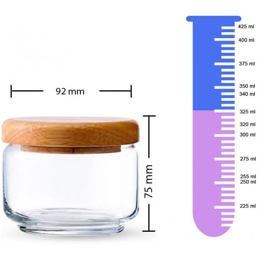 Ocean Pop Jar Wooden Lid, 325 ml