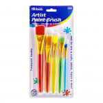 Bazic Paint Brush With Translucent Handle set (5/Pack)