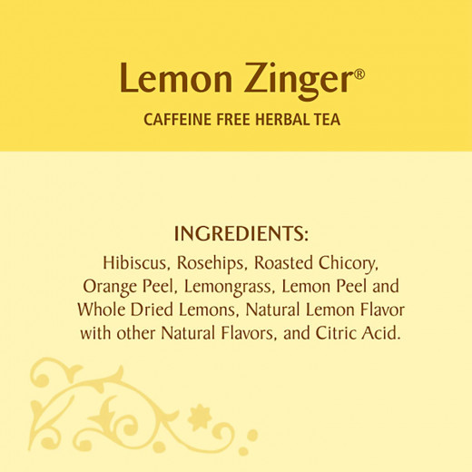 Celestial Lemon Zinger Tea Caffeine Free, 47gram