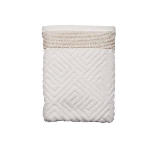 Nova Home Gold Versace, Cotton Jacquard Towel, Bath Towel, White Color