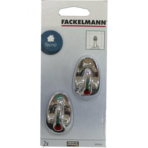 Fackelmann Tecno Hanging Hook Chrome Colored, 2 Pieces