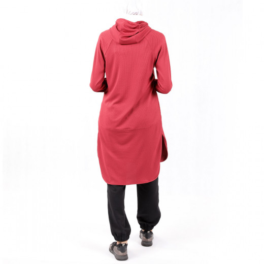RB Women's Long Running Hoodie, XX Large Size, Red Color