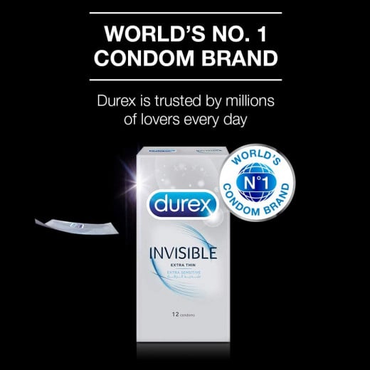 Durex Invisible Condom, 12 Pieces