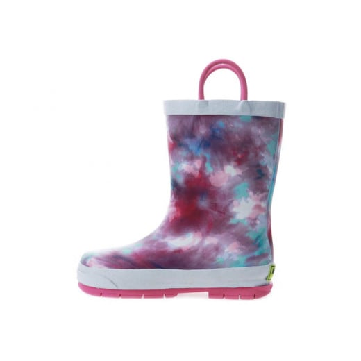 Western Chief Tie Dye Glitter Rain Boot for Kids, Size 27