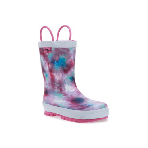 Western Chief Tie Dye Glitter Rain Boot for Kids, Size 27